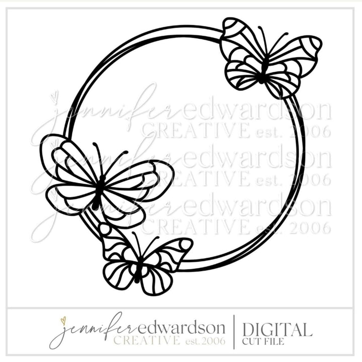 Butterfly Wreath Cut File