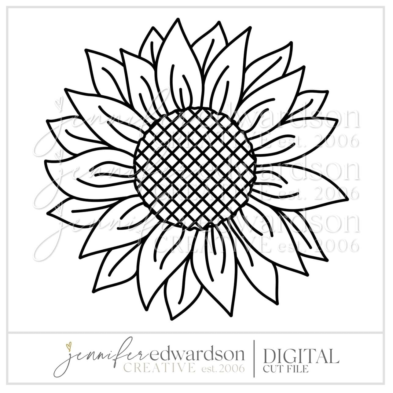 Large Sunflower Cut File