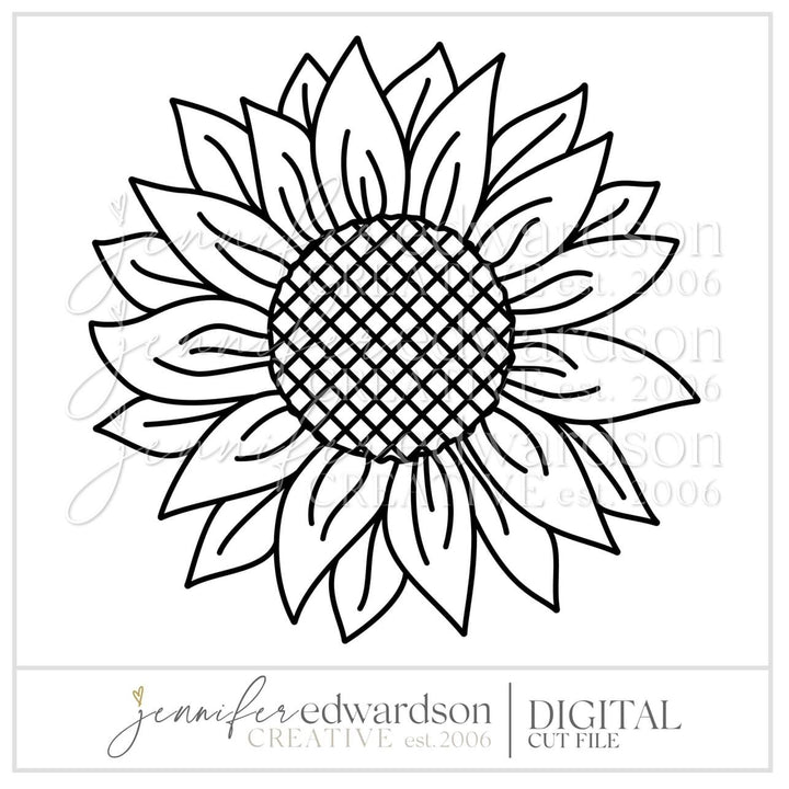 Large Sunflower Cut File