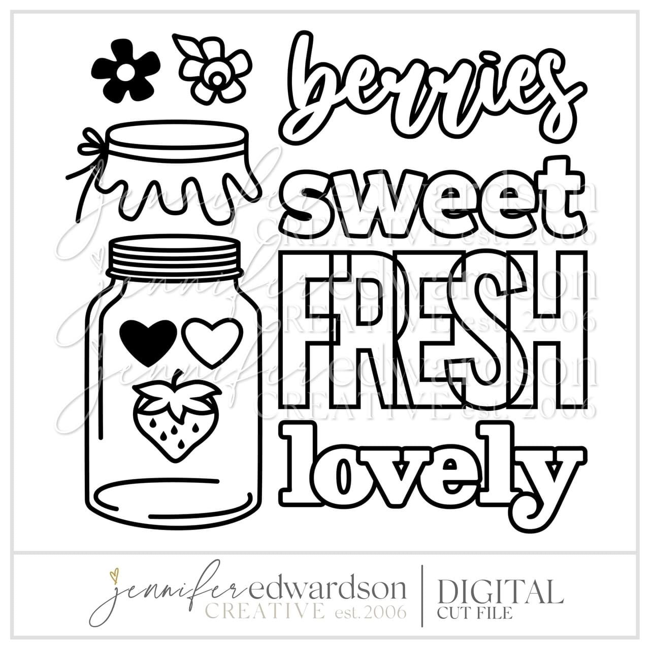 Fresh Berries Cut File Bundle