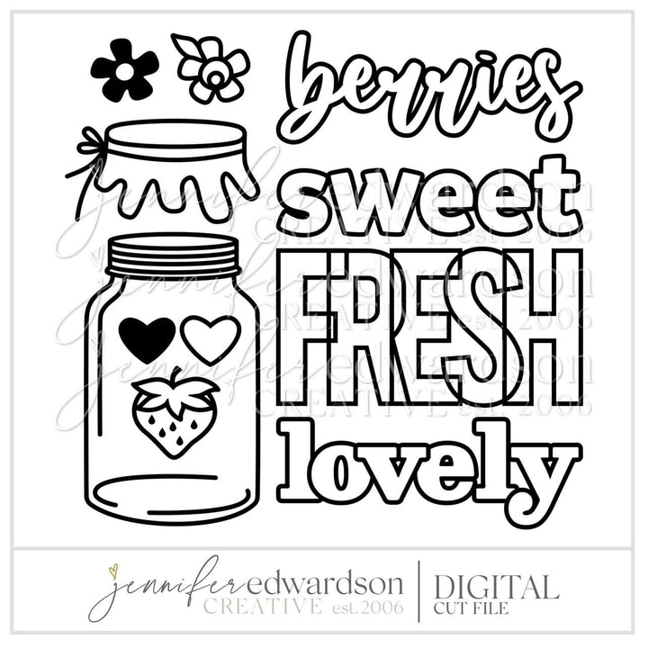 Fresh Berries Cut File Bundle