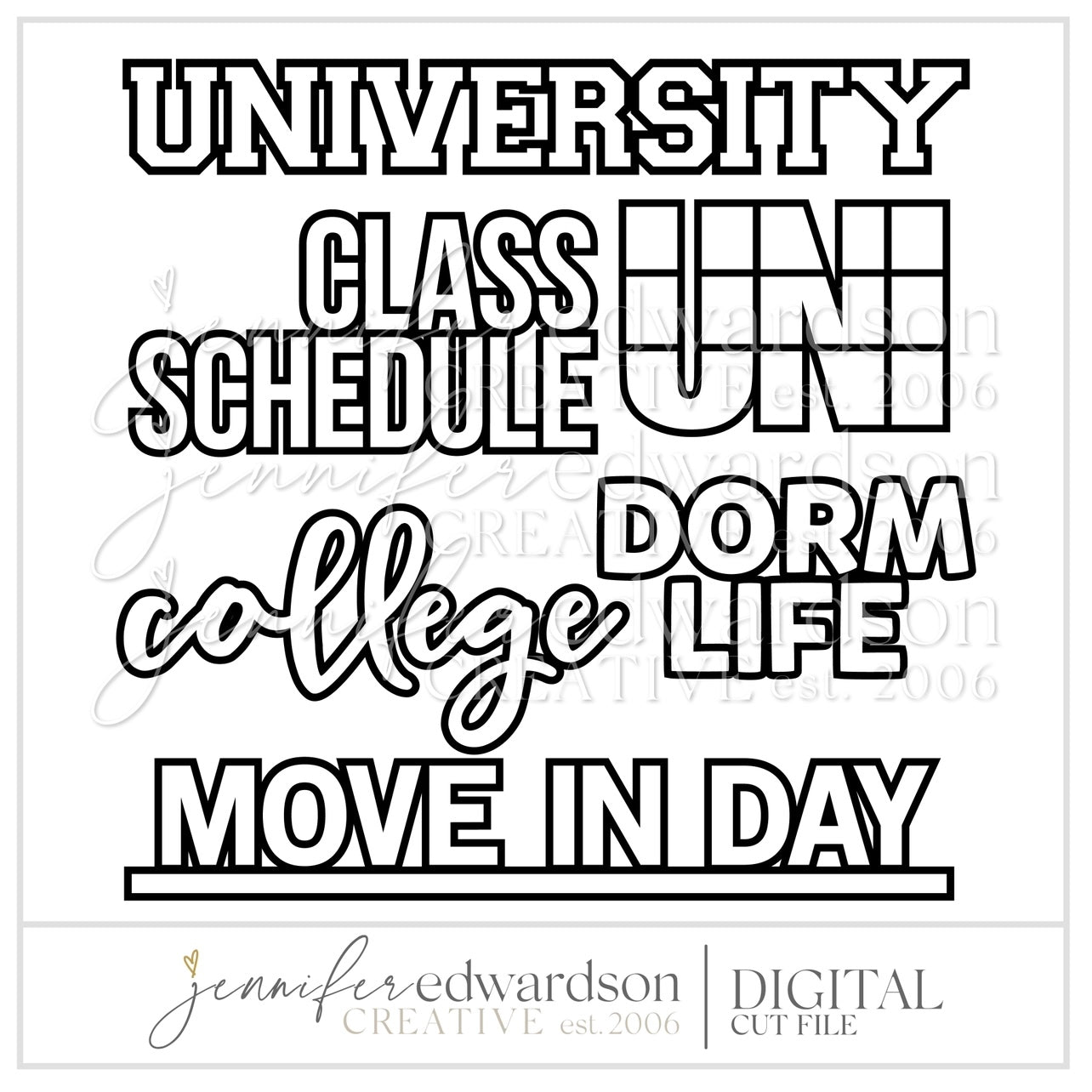 University Cut File Bundle