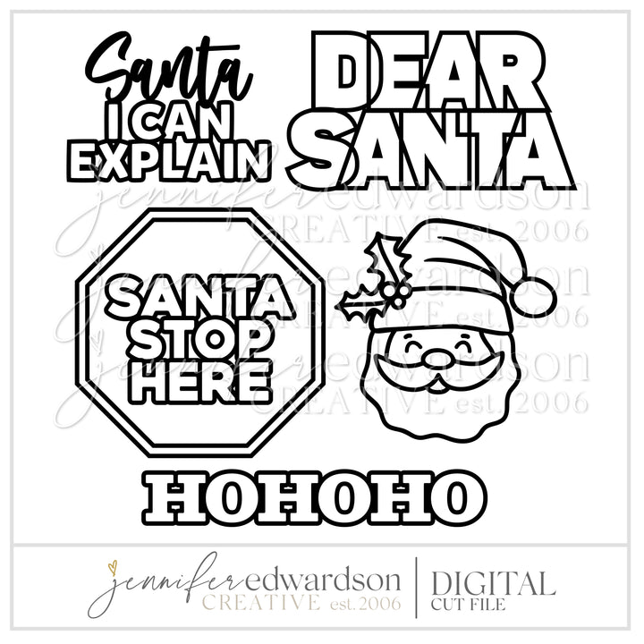 Santa Stop Here Cut File Bundle