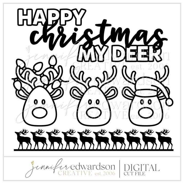 Christmas Deer Cut File Bundle