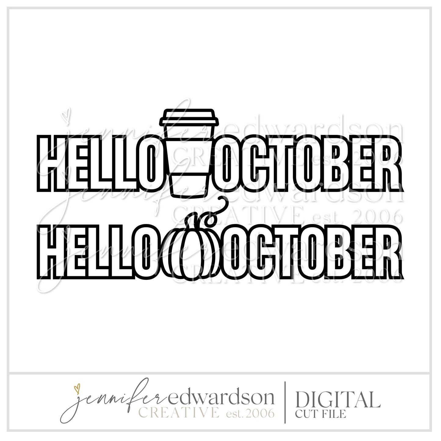 Hello October Cut File Titles