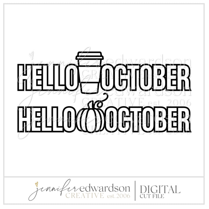 Hello October Cut File Titles