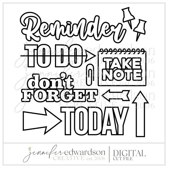 Take Note Cut File Bundle