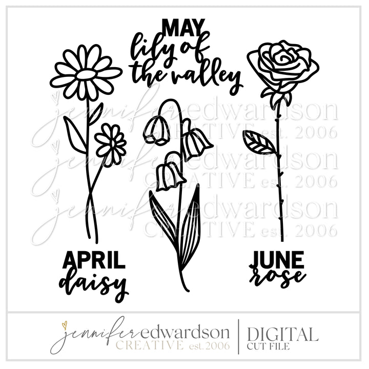 Flowers of the Month Apr-June