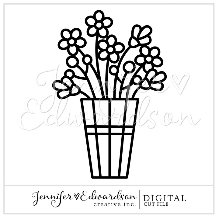 Daisy Vase 02 Cut File