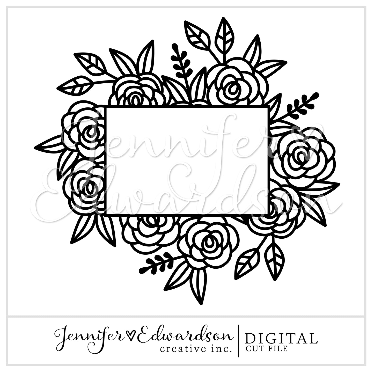 Floral Frame Cut File