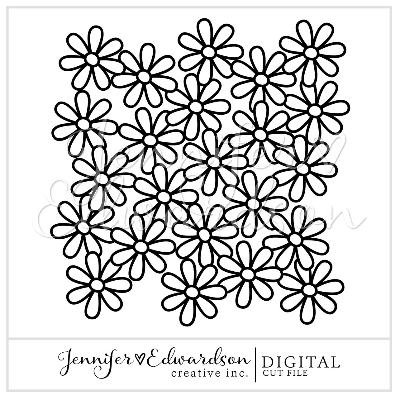 Daisy Background Cut File