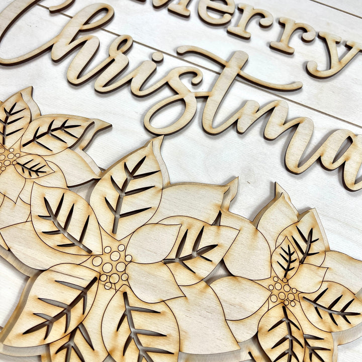 Poinsettia Sign DIY Kit