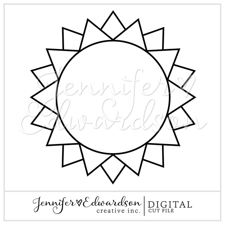 Sun Background Cut File