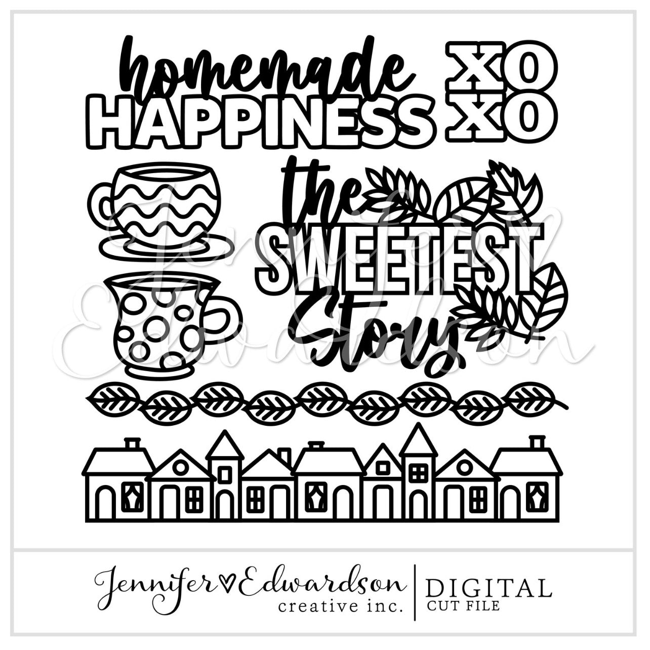 Homemade Happiness Cut File Bundle