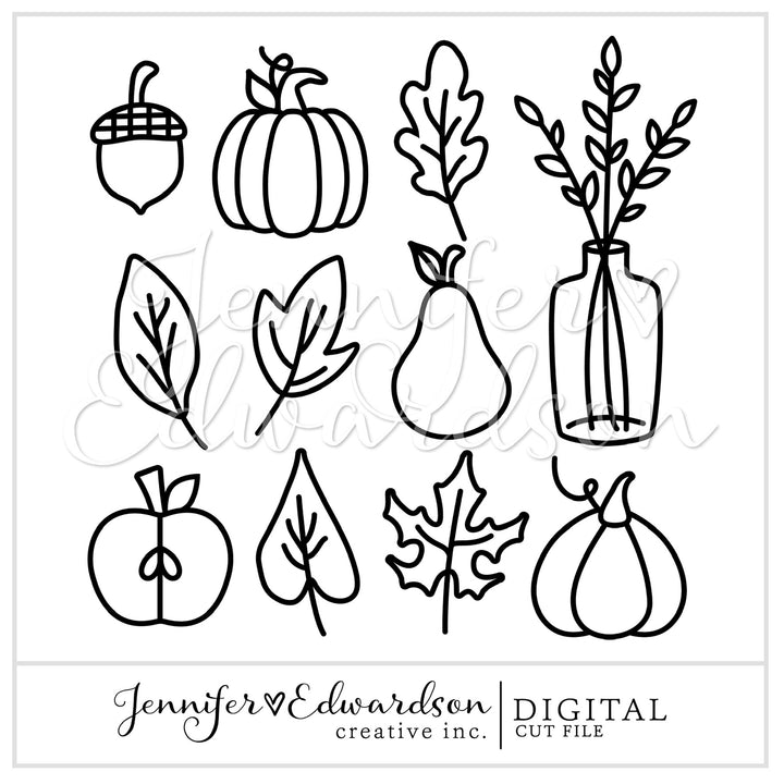 Autumn Elements Cut File Bundle