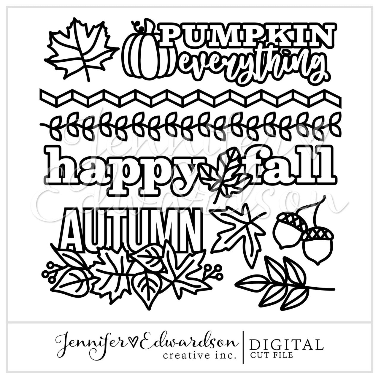 Fall Title Cut File Bundle