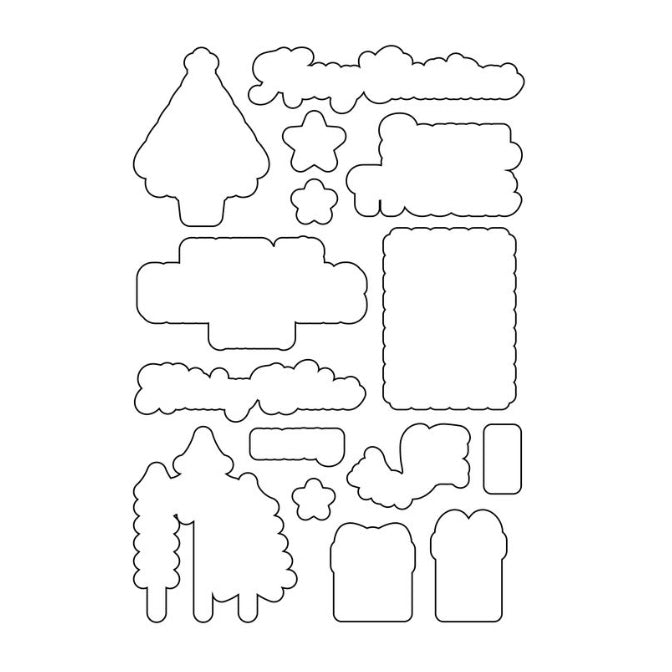 Simply Christmas Stamps Cut File Bundle