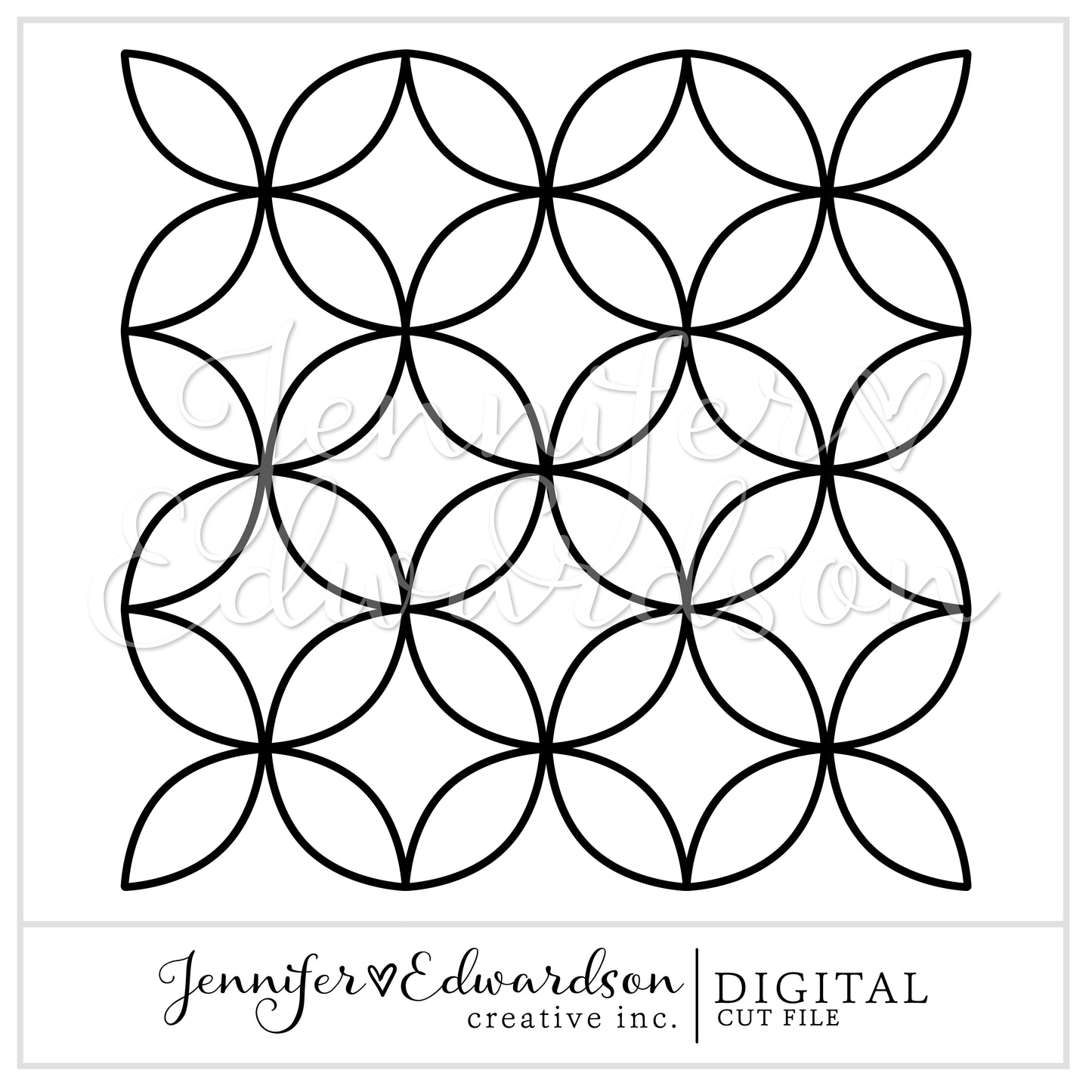 Floral Circle Background Cut File