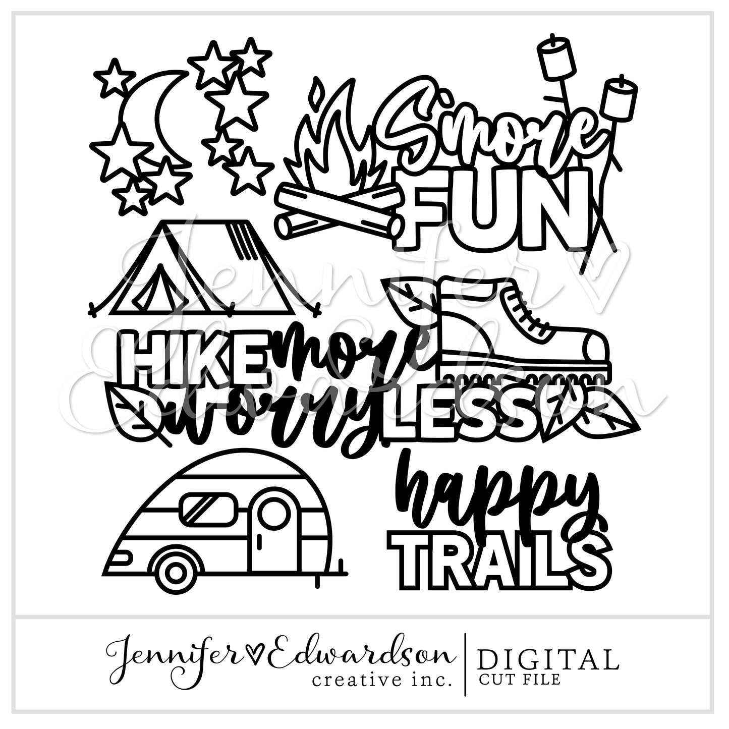 Happy Trails Cut File Bundle