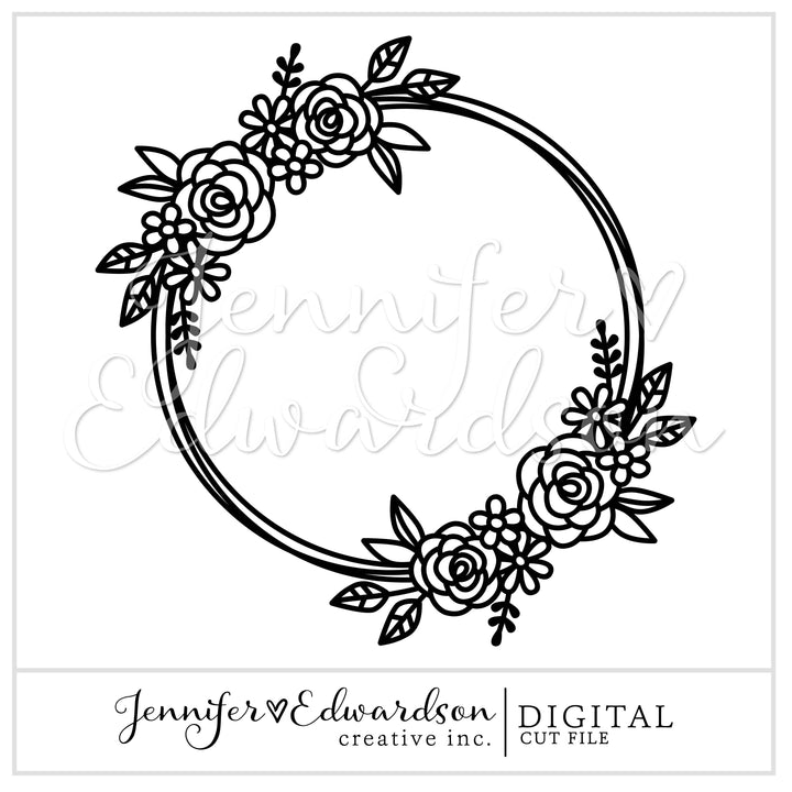 Floral Wreath Cut File
