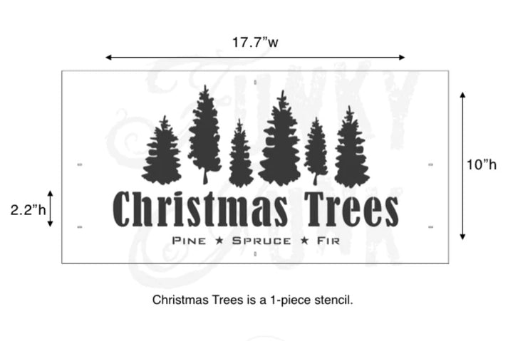 Christmas Trees Stencil