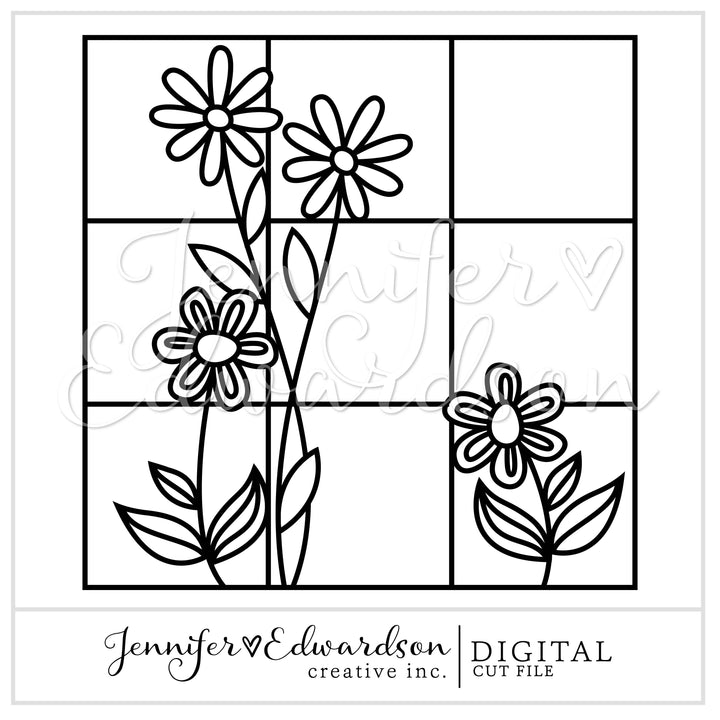 Floral Grid Cut File