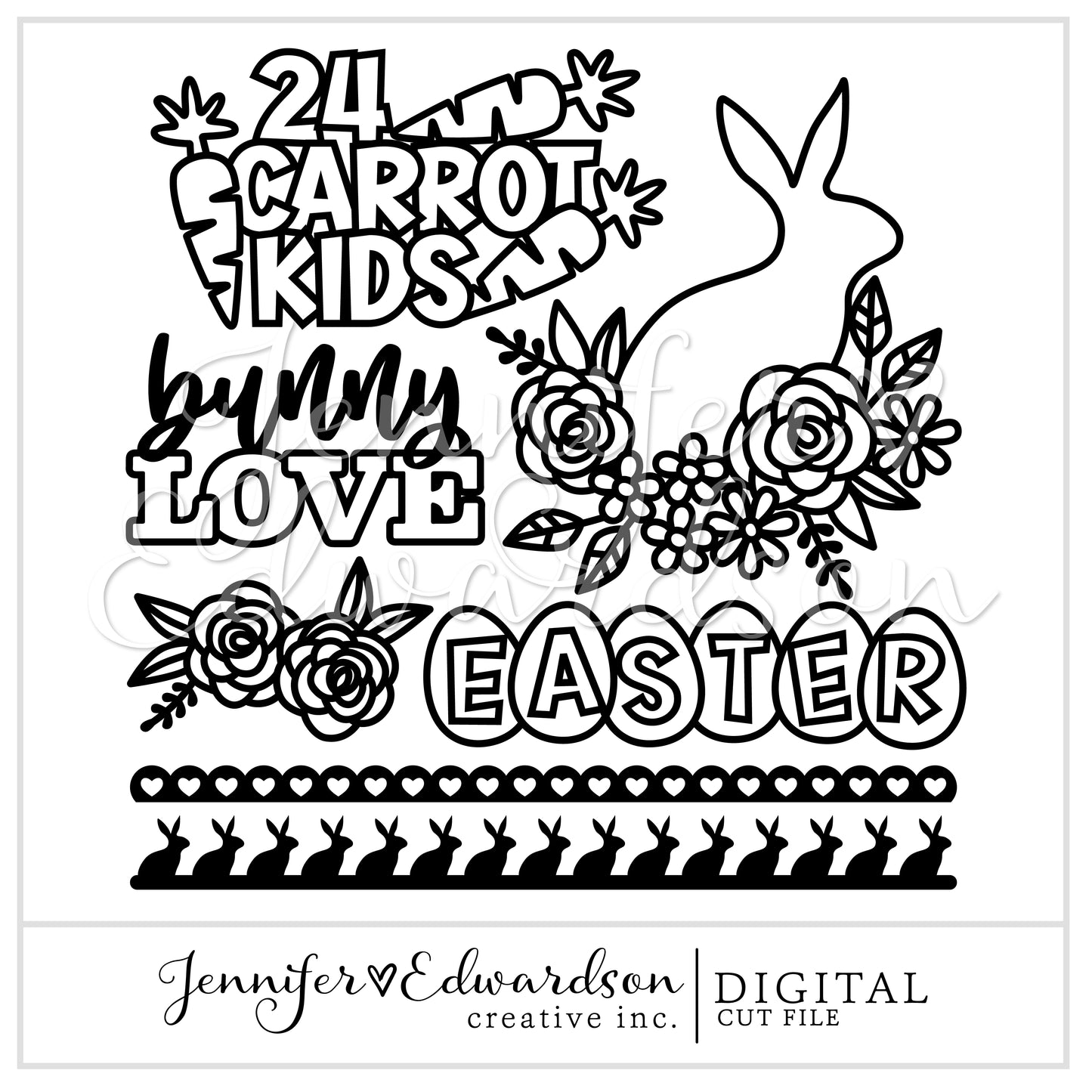 Bunny Love Cut File Bundle