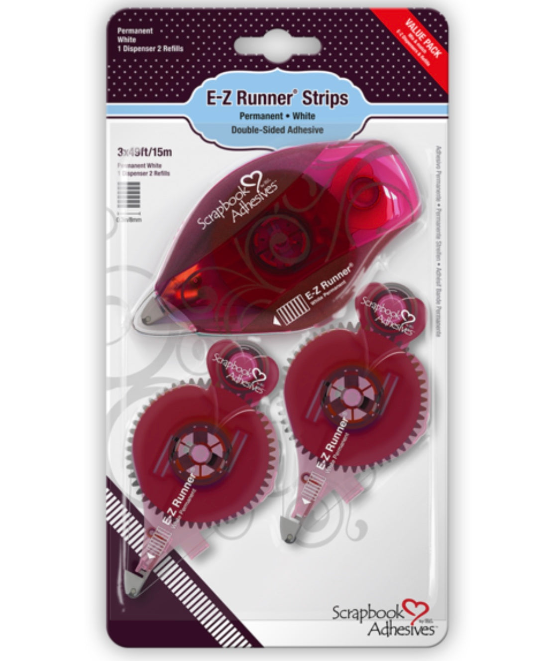 EZ Runner Permanent Strips Value Pack