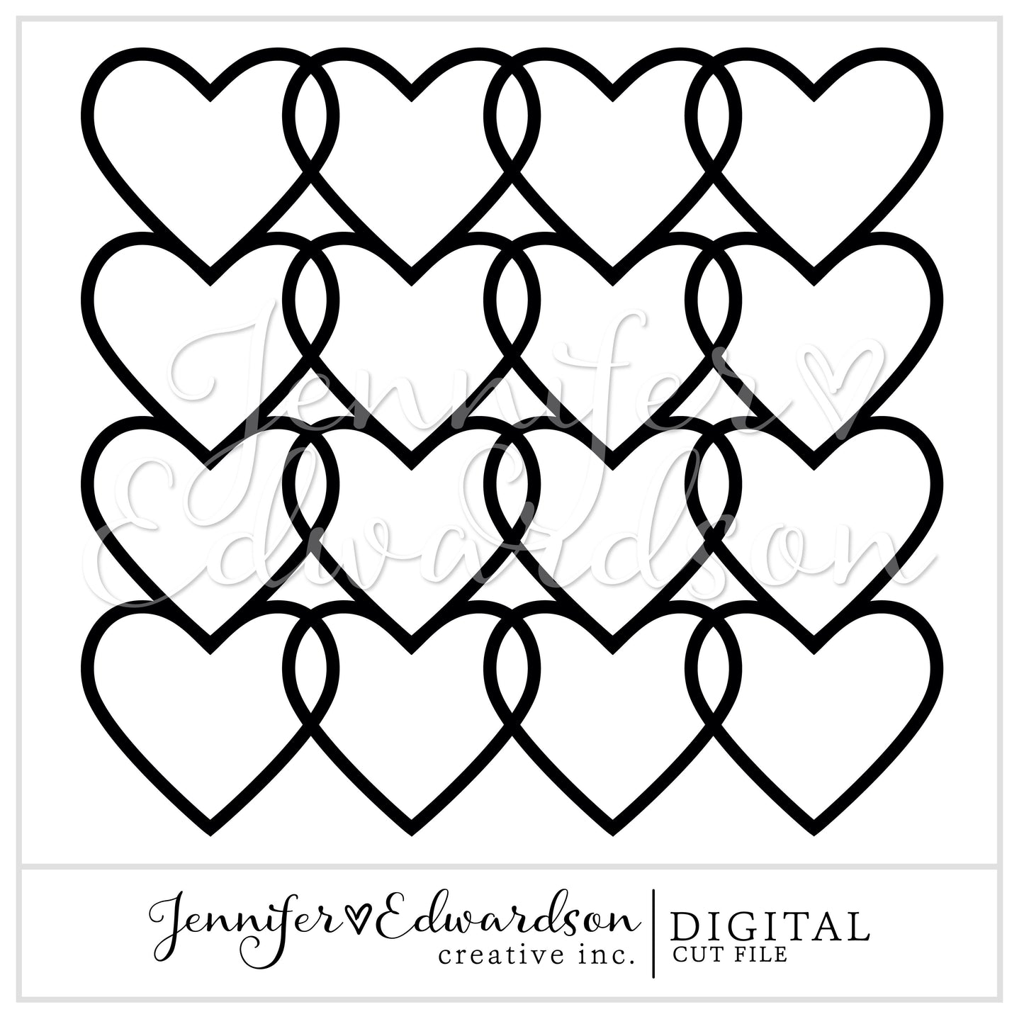 HEARTS BACKGROUND Cut File