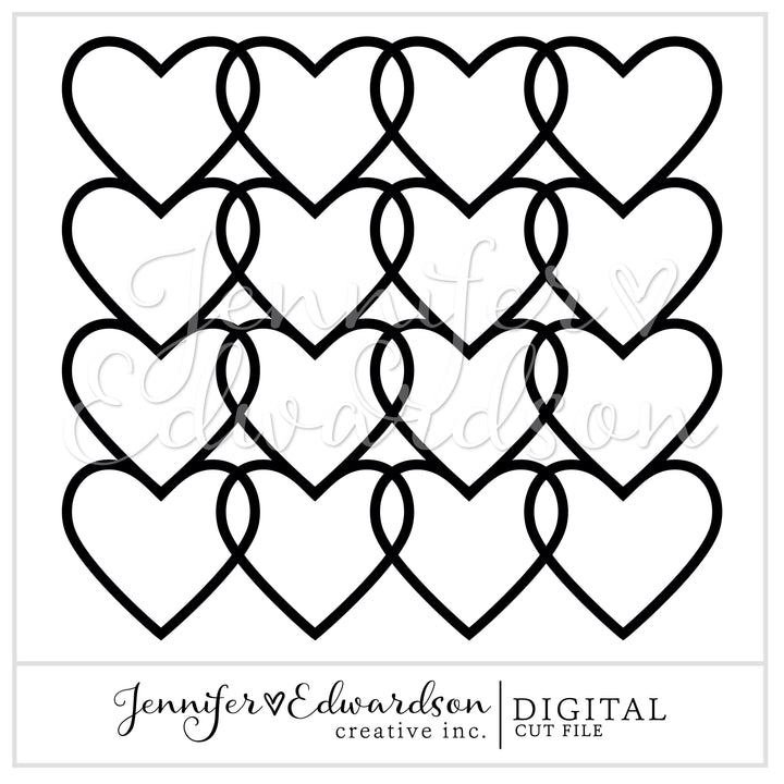 HEARTS BACKGROUND Cut File