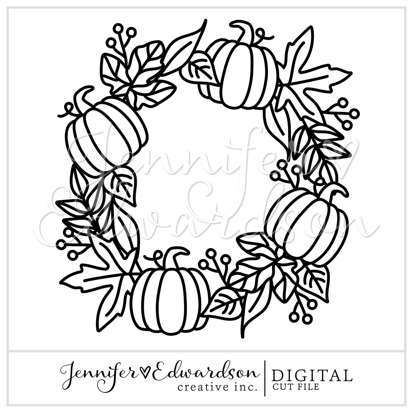 Pumpkin Wreath Cut File