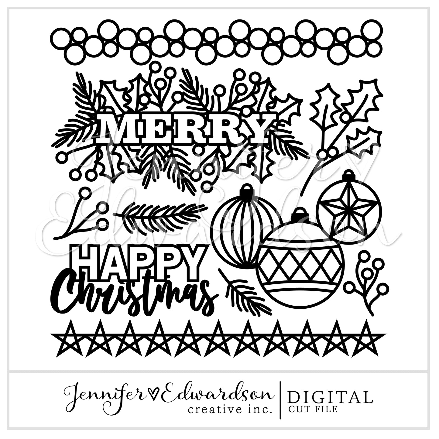 Happy Christmas Cut File Bundle