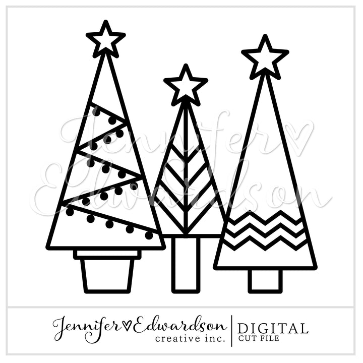 CHRISTMAS TREES Cut File