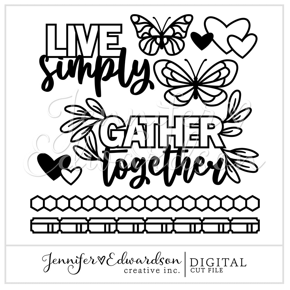 Live Simply Cut File Bundle