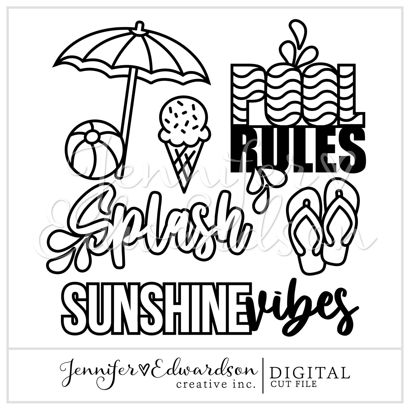 Pool Time Cut File Bundle