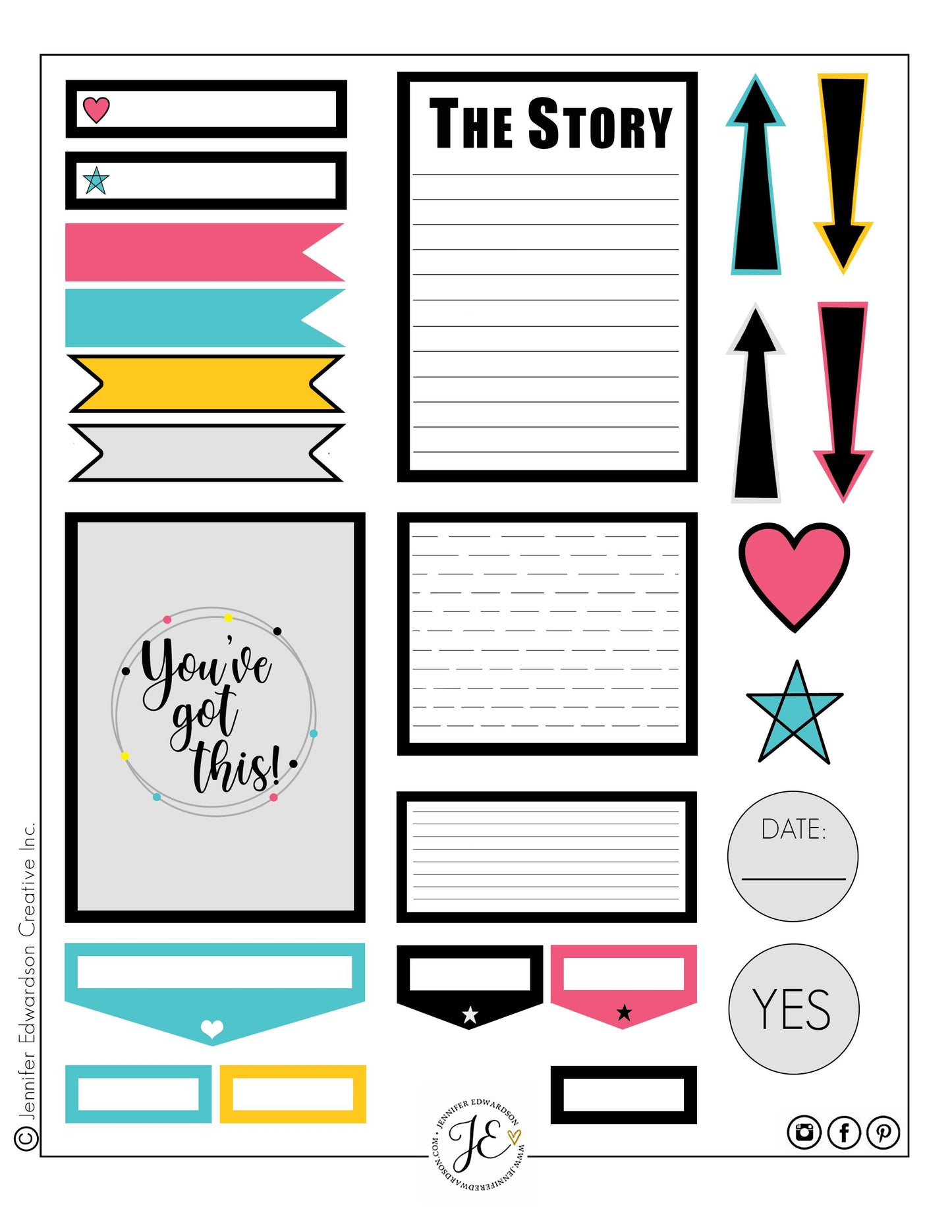 Bright and Bold Tag Sheet