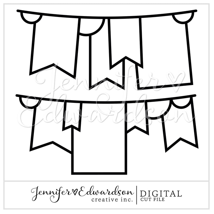 PENNANTS BACKGROUND Cut File