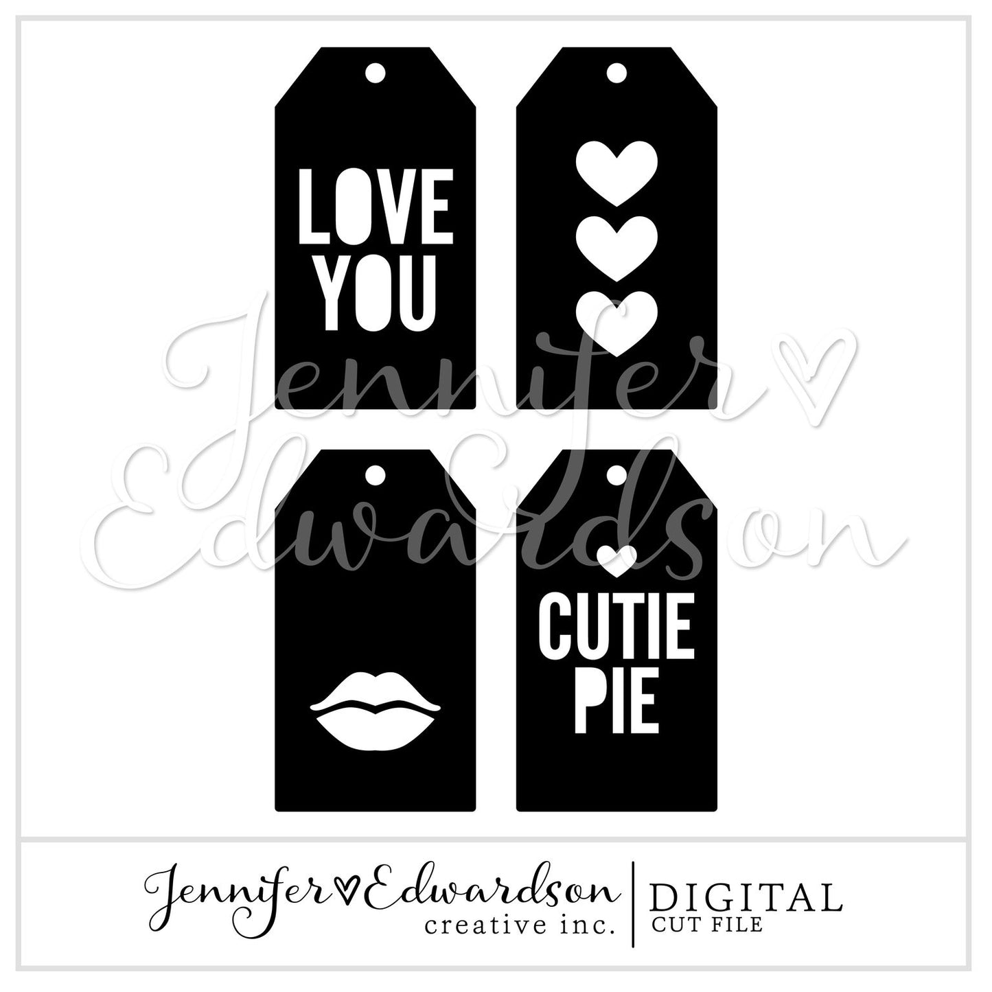 LOVE YOU TAGS Cut File