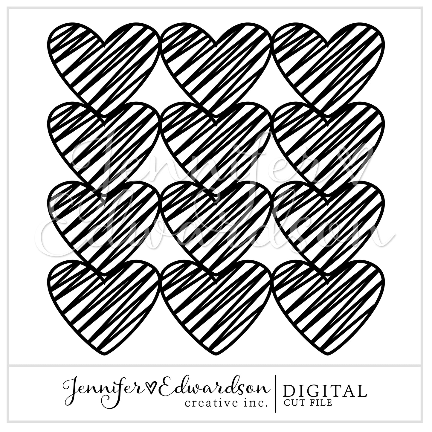 Heart Background Cut File