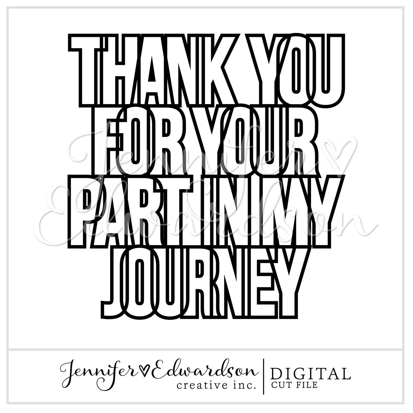 My Journey Cut File Title
