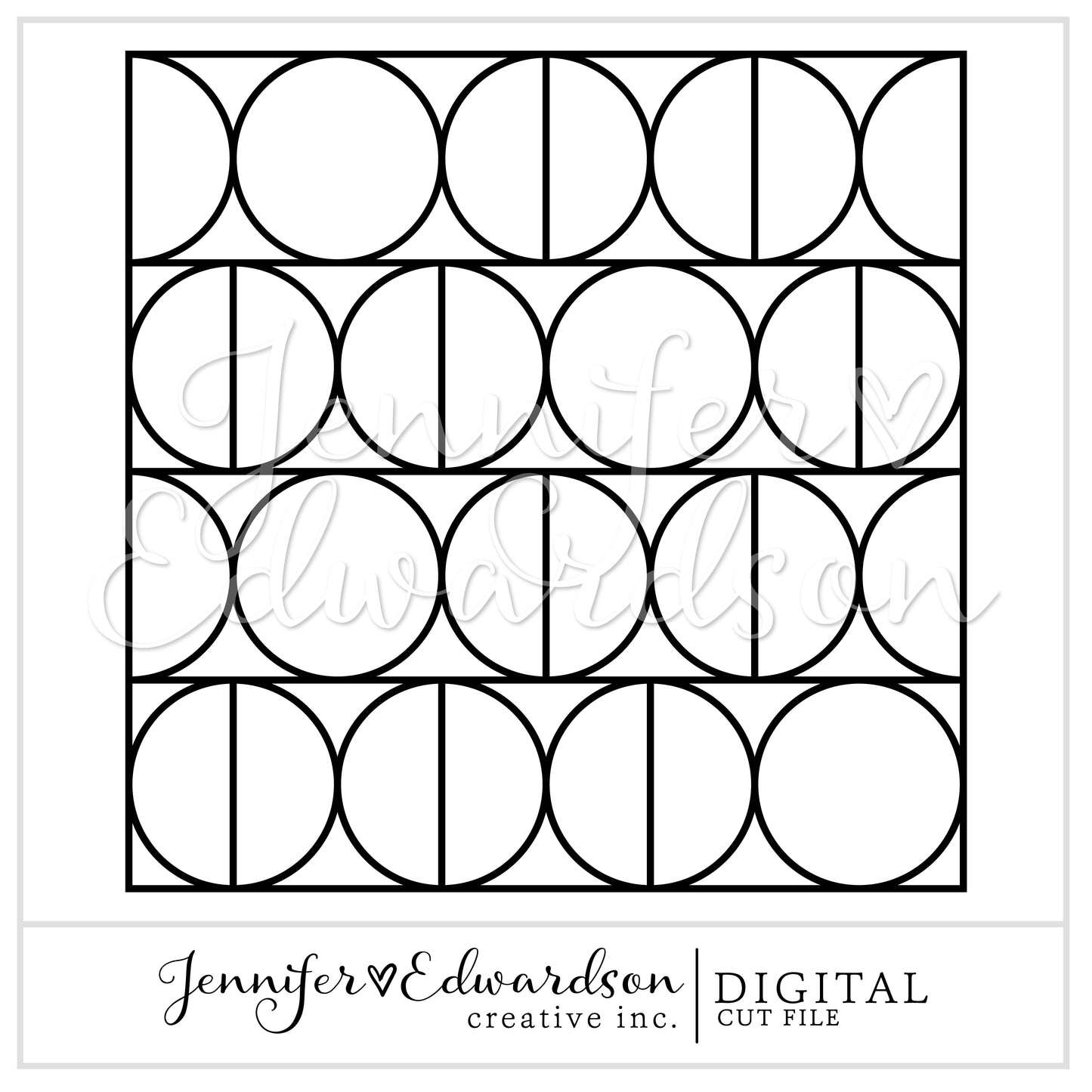 Geometric Background Cut File - Circles