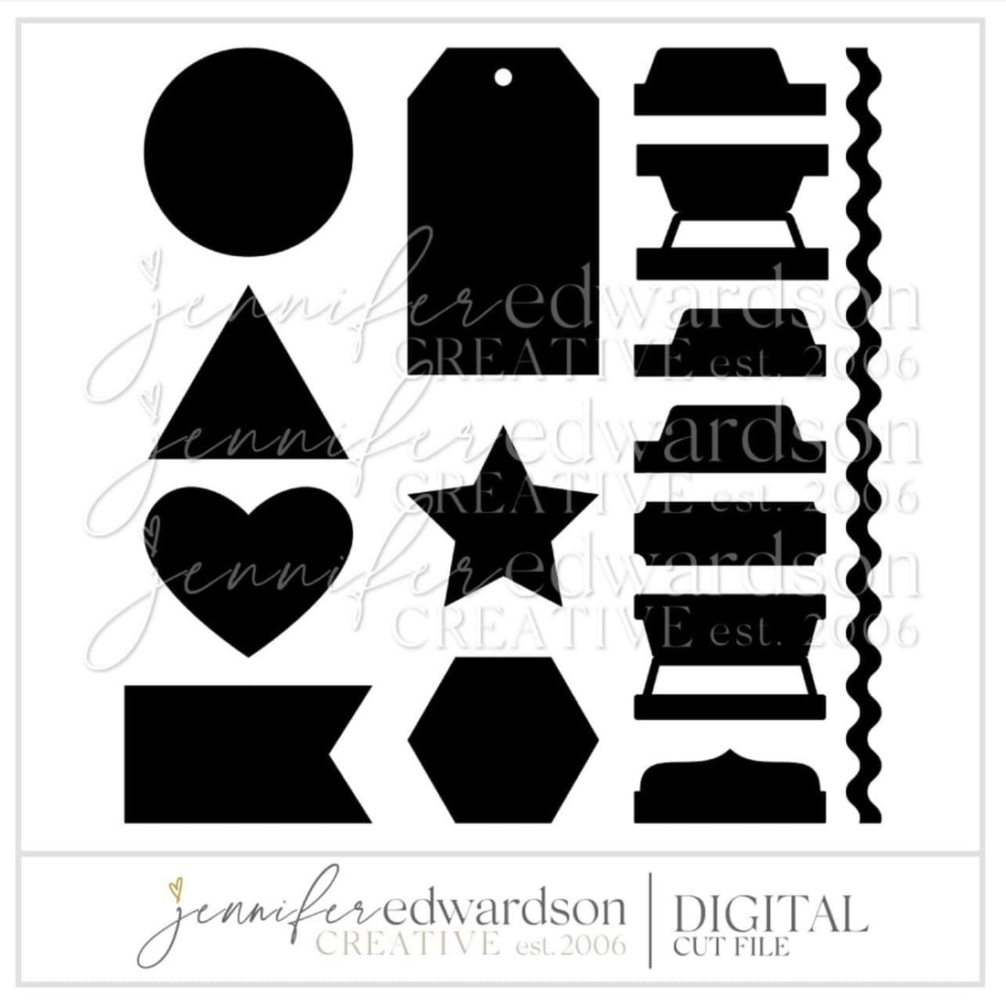 Tabs and Shapes Cut File Bundle – Jennifer Edwardson Creative Inc.