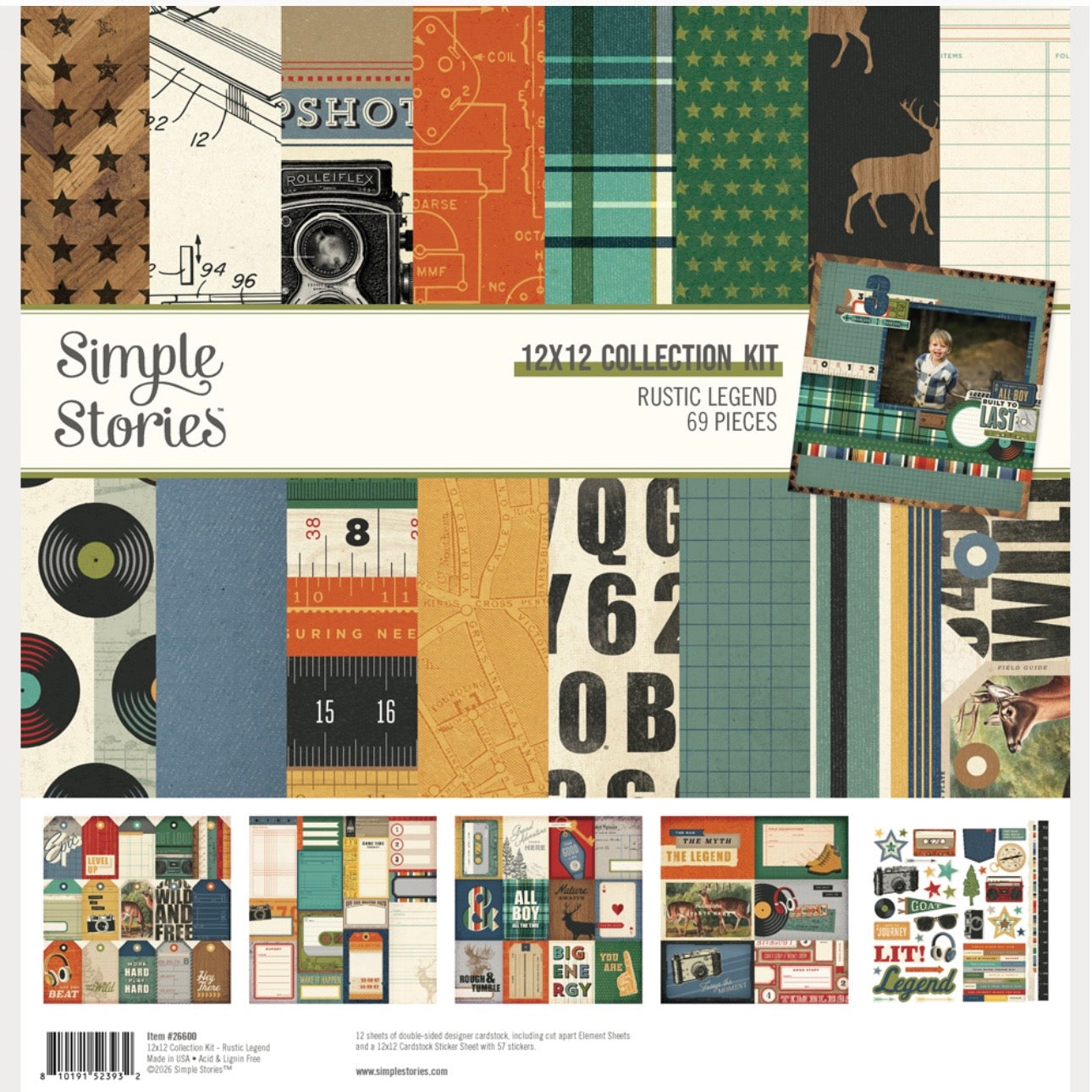 Simple Stories RUSTIC LEGEND Creative Kit