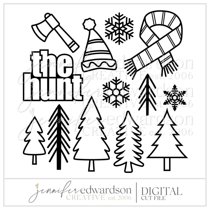Tree Hunt Cut File Bundle
