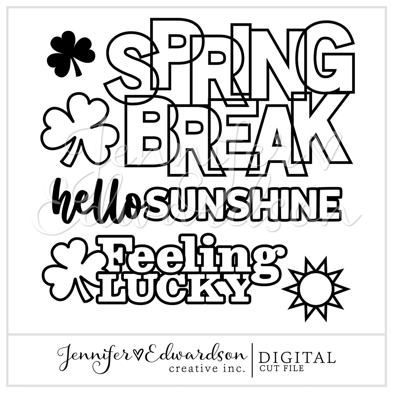 Spring Titles Cut File Bundle – Jennifer Edwardson Creative Inc.