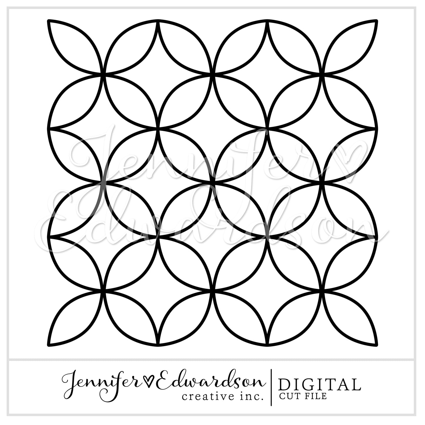Floral Circle Background Cut File