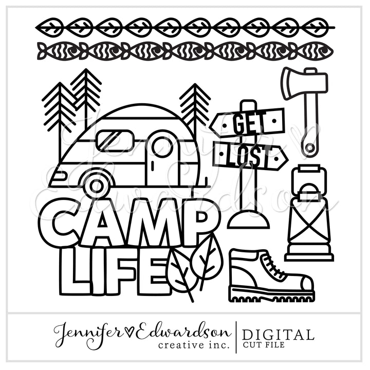 Camp Life Cut File Bundle