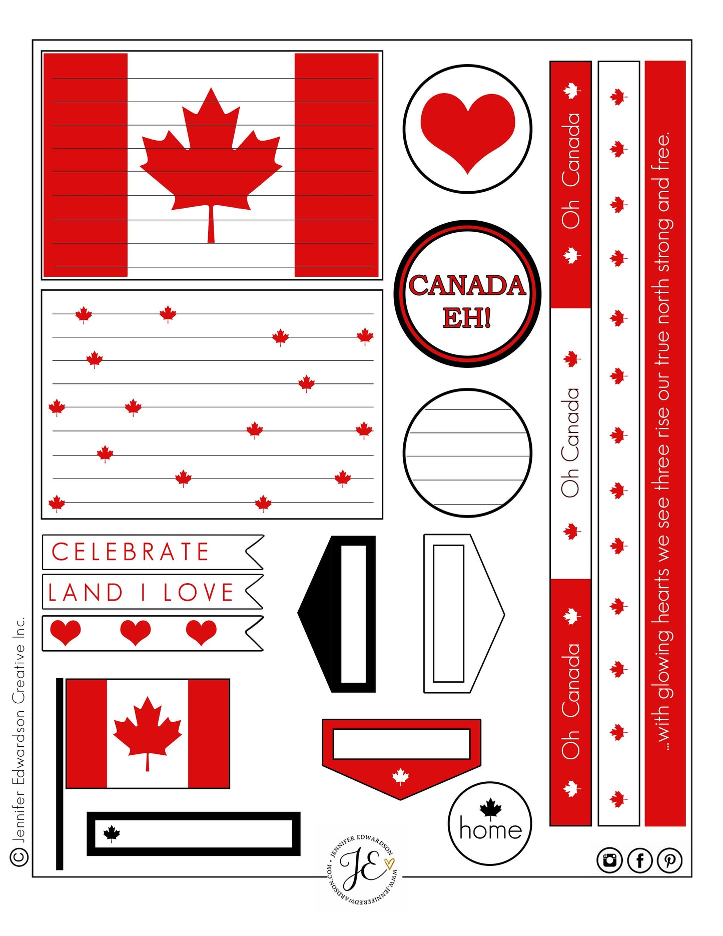 Canada Day Tag Printable