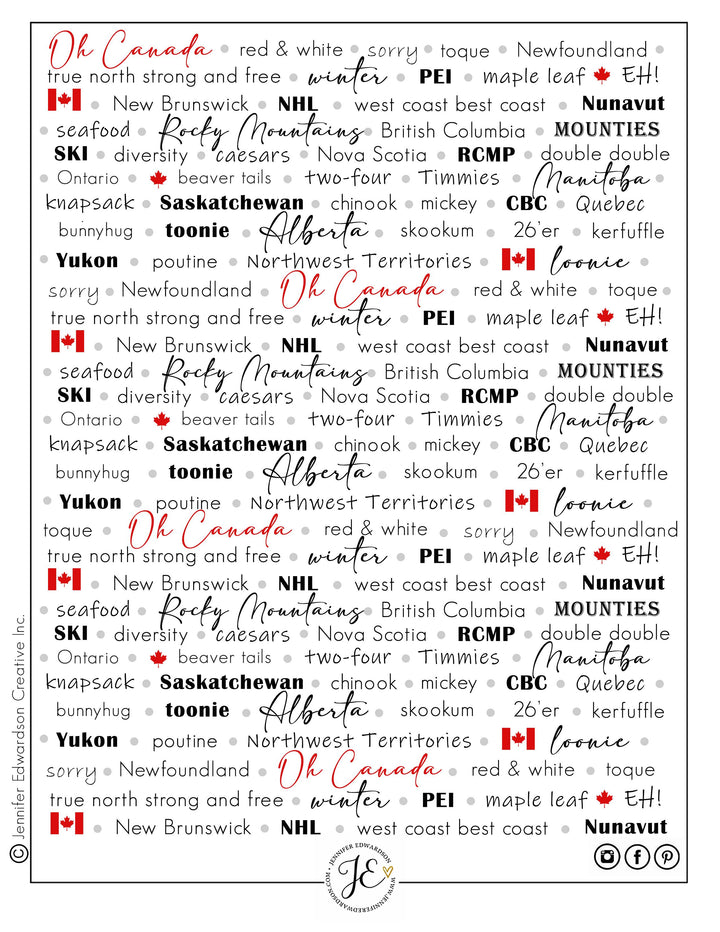 Canada Day Printable Paper
