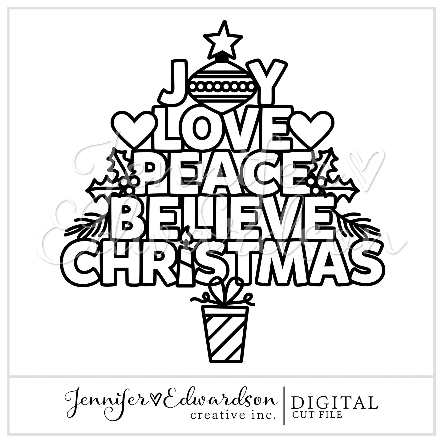 Joy Love Peace Cut File